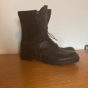 Vintage Military Men's Leather Combat Boots